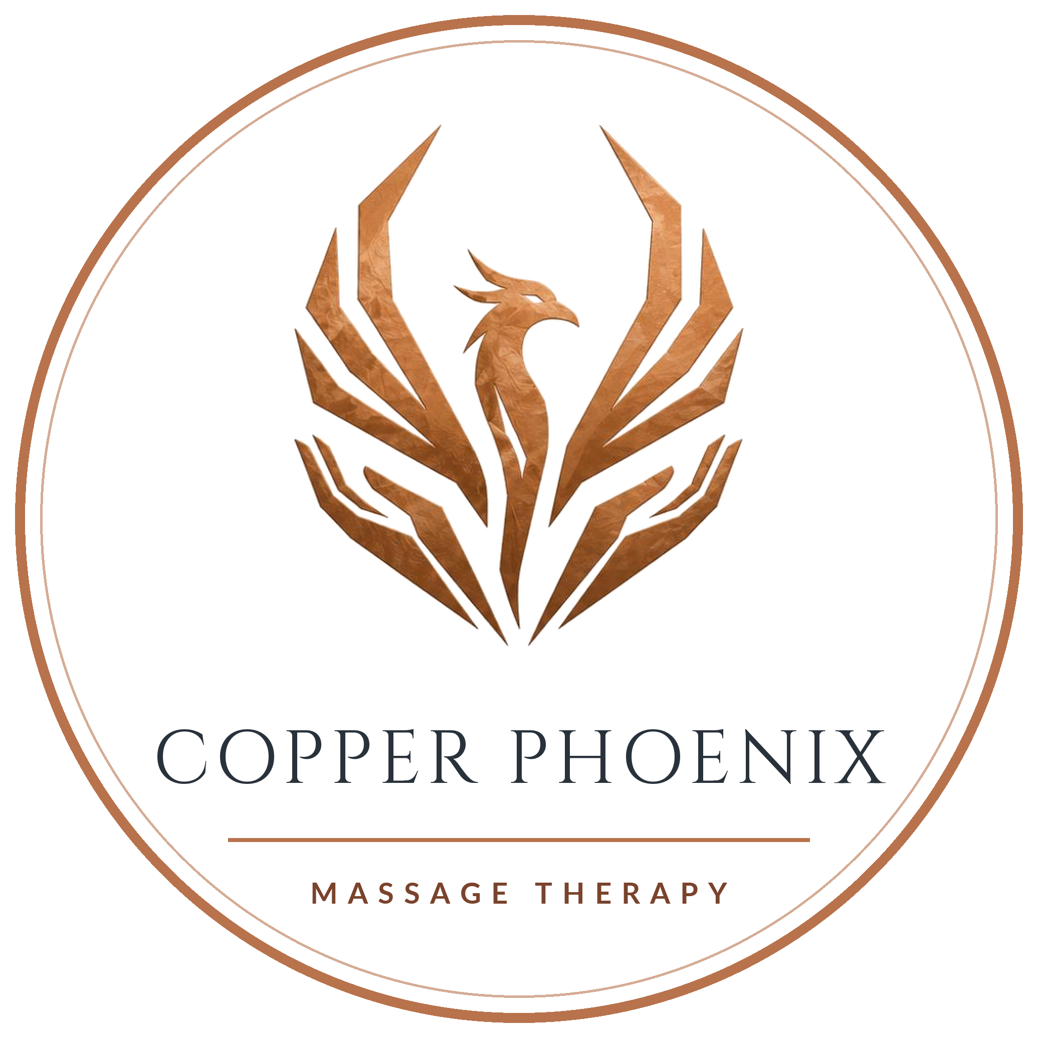 Circular Copper Phoenix badge